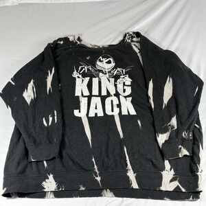 Nightmare Before‎ Christmas Black Oversized Sweatshirt Jack Skellington Size 6